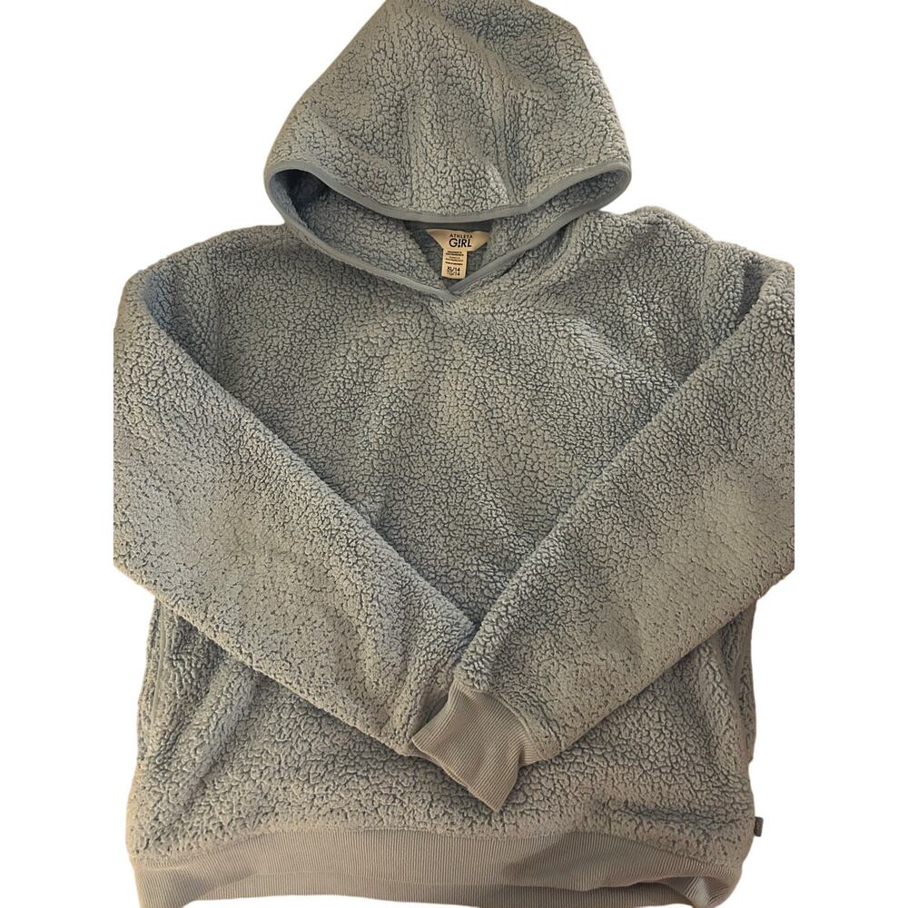 Athleta Girl Blue hoodie fleece XL 14